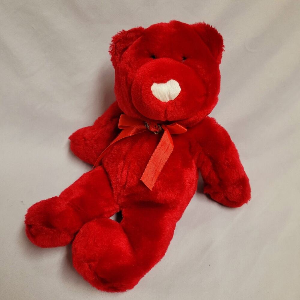 RARE Commonwealth Animal Alley Hughbert Red 14" Valentine's Teddy Bear Plush